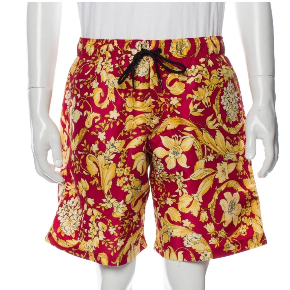 Versace Barocco logo swim trunk shorts NWT